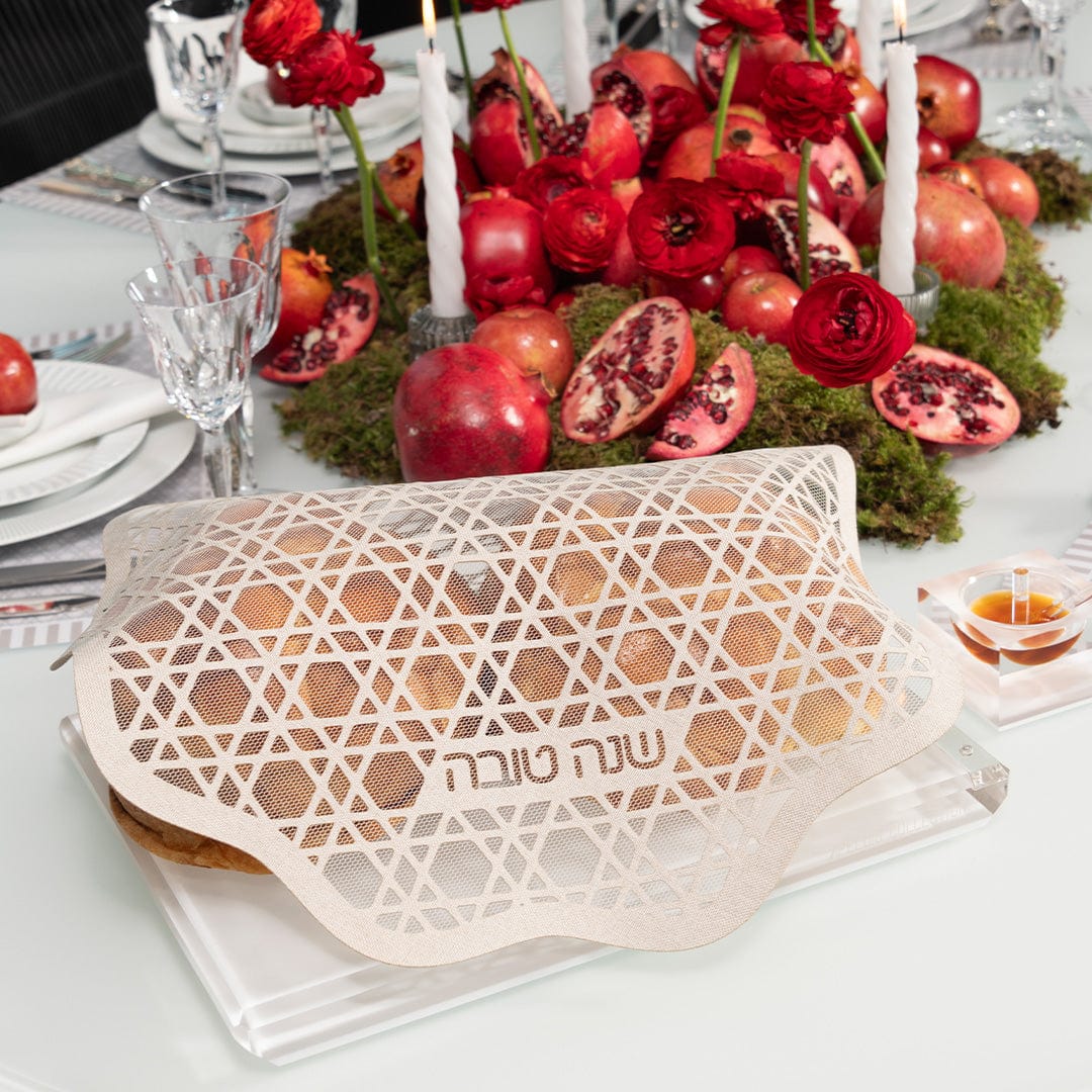 Apeloig Collection Challah Covers Shana Tova Star of David Lace Challah Cover