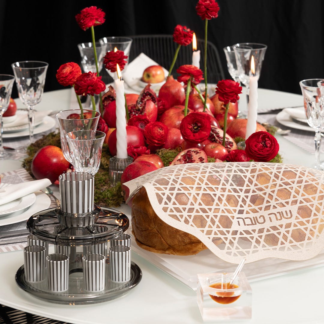 Apeloig Collection - Shana Tova Star of David Lace Challah Cover - ModernTribe