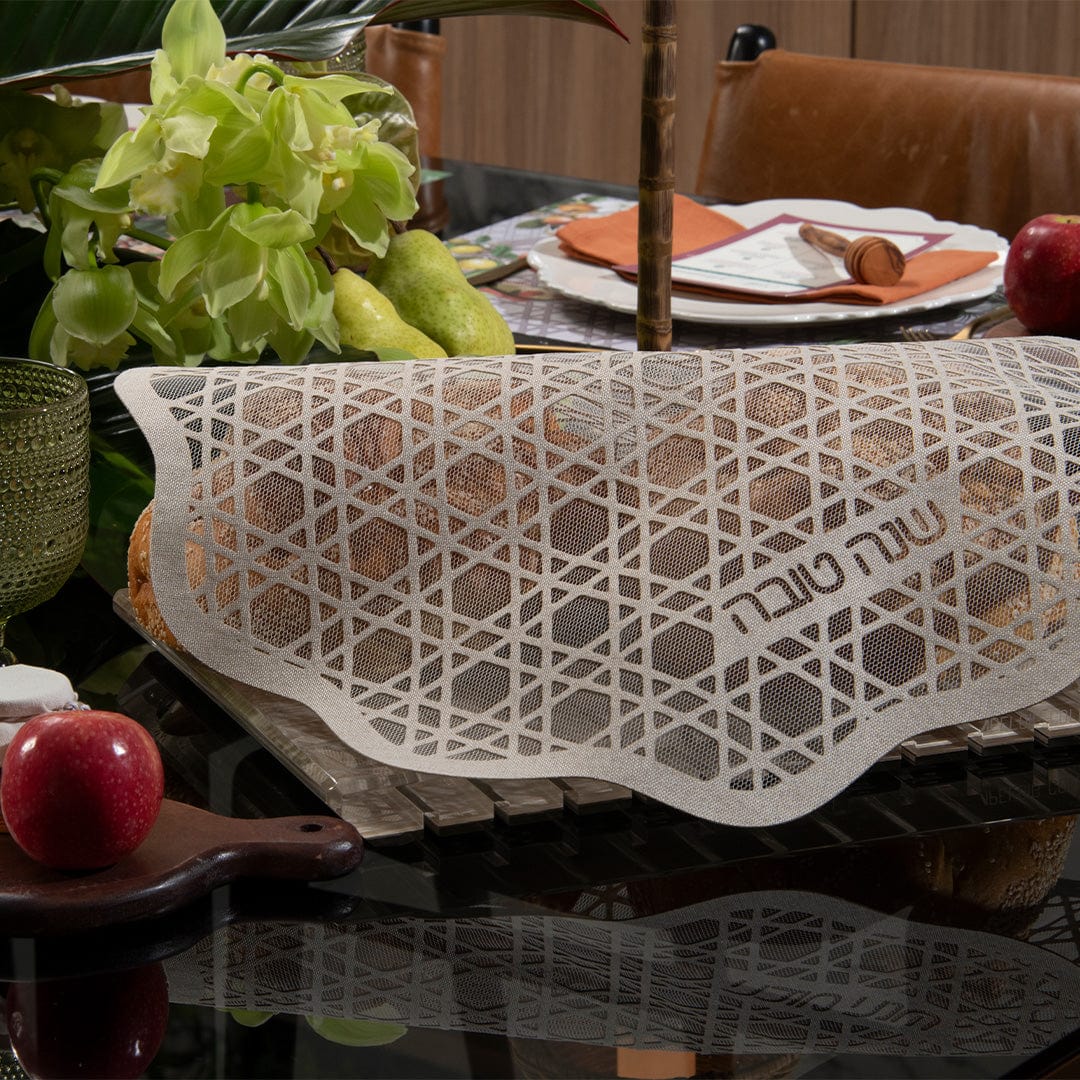 Apeloig Collection Challah Covers Shana Tova Star of David Lace Challah Cover
