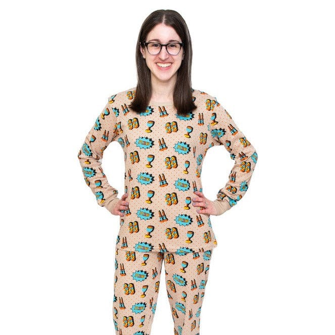 Midrash Manicures - Shabbat Pop Art Pajamas - (Adults Unisex Sizes S - XXL) - ModernTribe