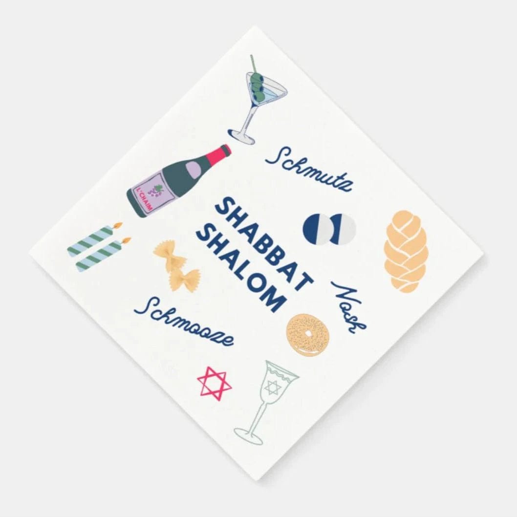 The Nosh Table - Shabbat Shalom Disposable Dinner Napkins - Set of 20 - ModernTribe