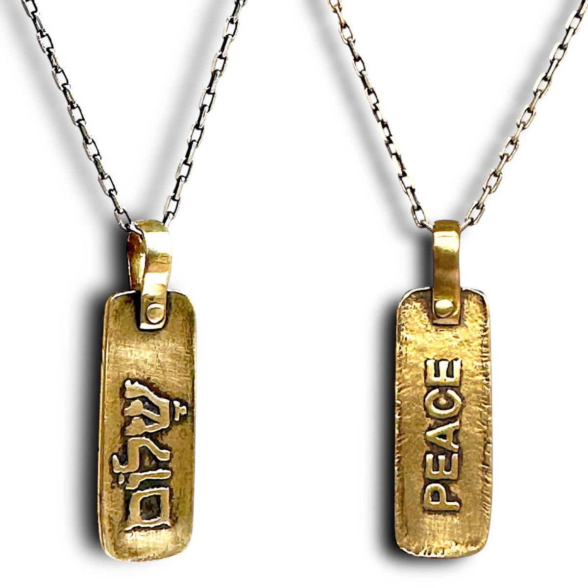 Marla Studio - Shalom Peace Necklace by Marla Studio - Bronze - ModernTribe