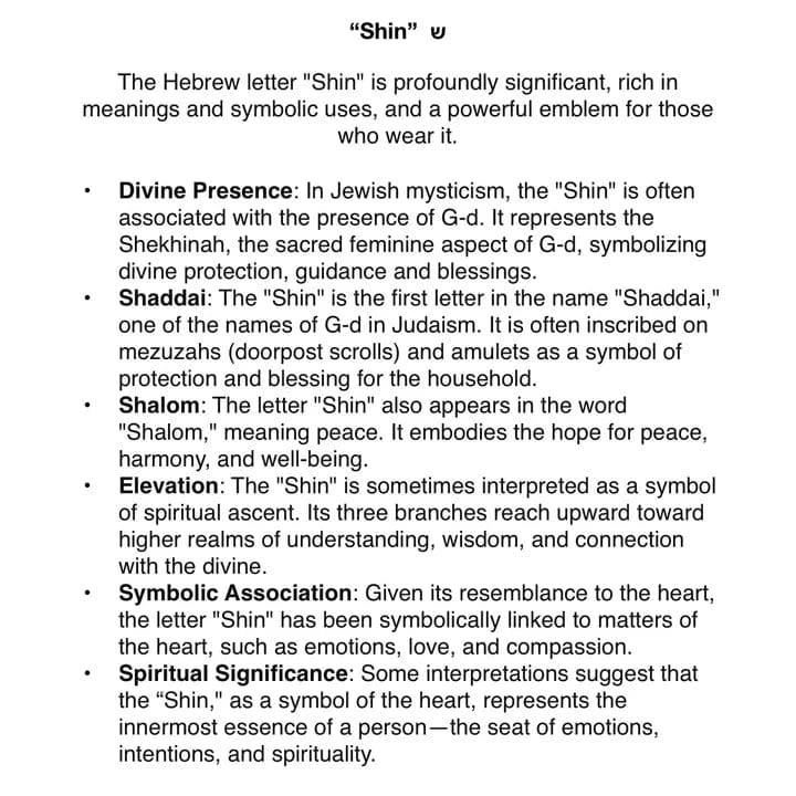 Marla Studio - Shin Elevation Kabbalah Necklace by Marla Studio - Sterling Silver or Bronze - ModernTribe