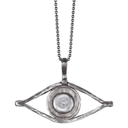 Marla Studio Necklaces Silver Evil Eye Necklace by Marla Studio - Silver or Bronze