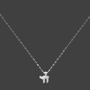 Alef Bet Necklaces Sterling Silver Tiny Chai Necklace - Sterling Silver