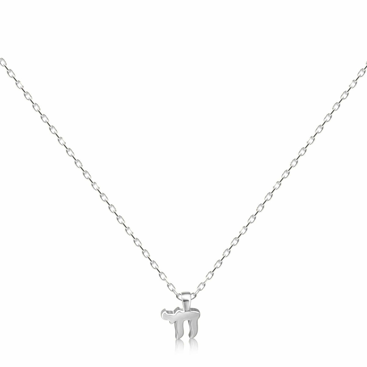 Alef Bet - Tiny Chai Necklace - Sterling Silver - ModernTribe