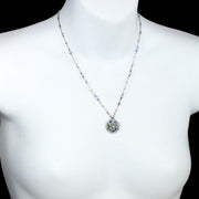 Michal Golan Necklaces Silver and Blue Star of David Necklace