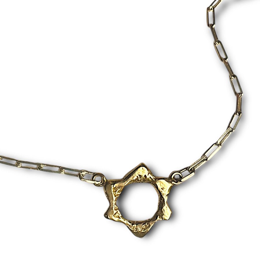 Marla Studio - Open Star of David Necklace by Marla Studio - Bronze - ModernTribe