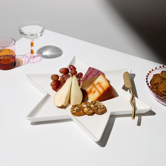 Ceramic Star of David Platter - White