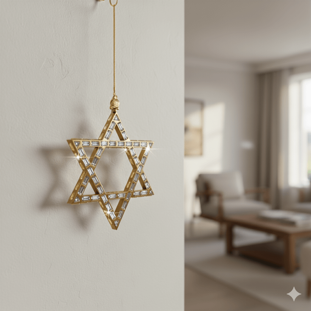 Crystamas Ornaments Star of David Maxumus Luxe 24k Gold-Plated and Crystal Ornament by Crystamas