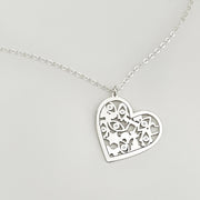 Miriam Merenfeld Jewelry Necklaces Sterling Silver / Medium (0.75") / 16" Mia Good Luck Heart Necklace - (Sterling Silver or Gold-Plated)