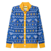Tipsy Elves - Men's Menorah Print Cardigan Sweater by Tipsy Elves (Sizes Small - 5XL) - ModernTribe