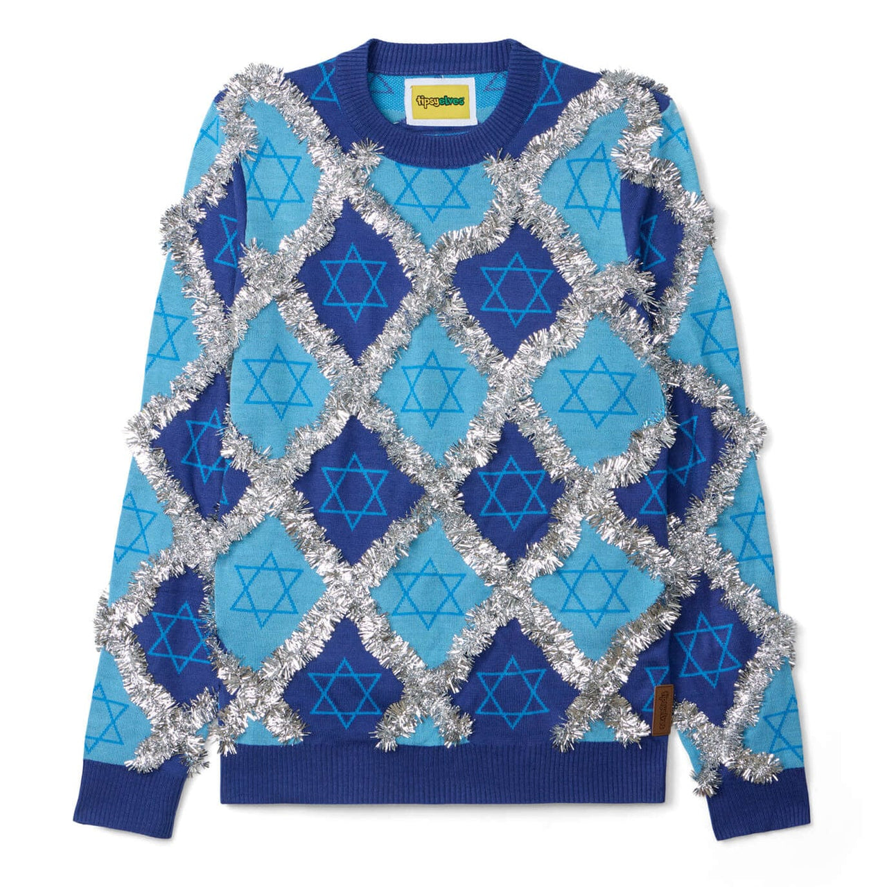 Tipsy Elves - Men's Hanukkah Tinsel Sweater by Tipsy Elves (Sizes Small - 5XL) - ModernTribe