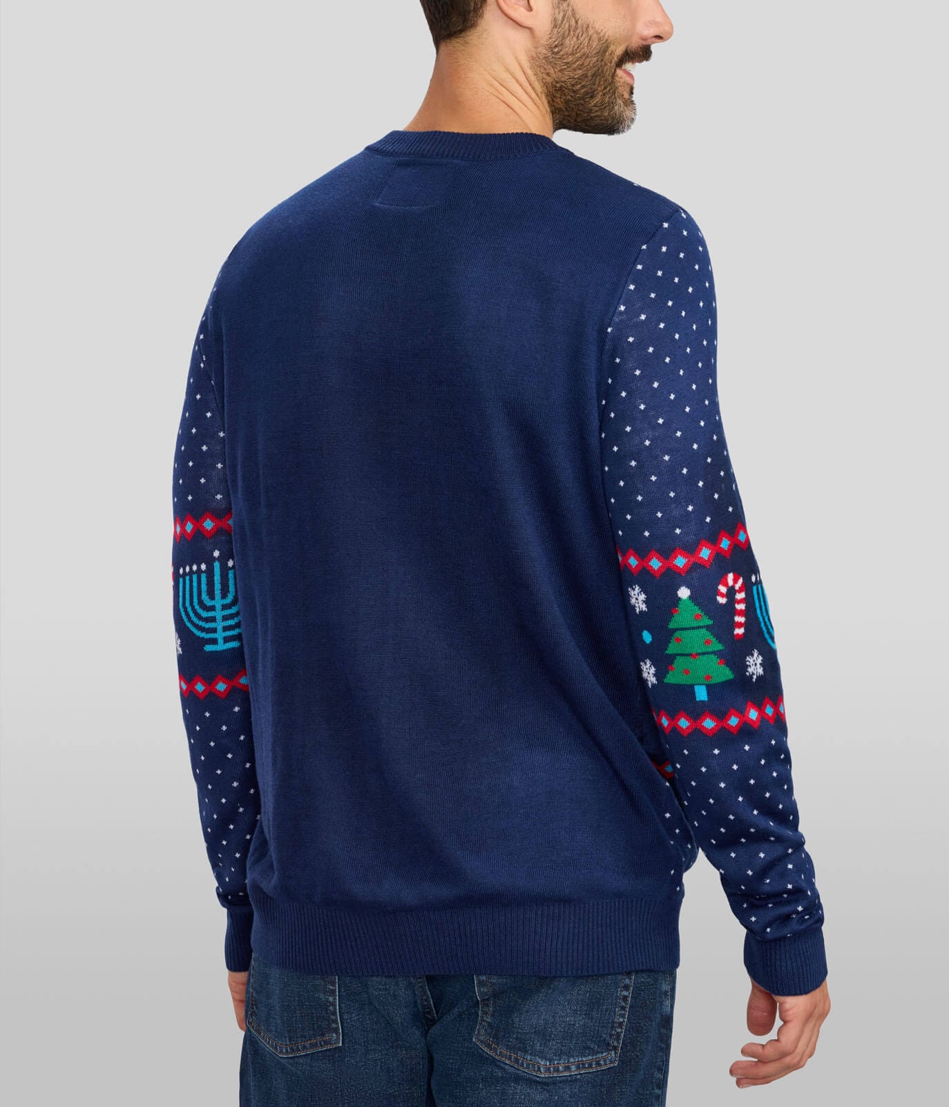 Tipsy Elves - Men's Chrismukkah Light Up Sweater by Tipsy Elves (Sizes Small - 5XL) - ModernTribe