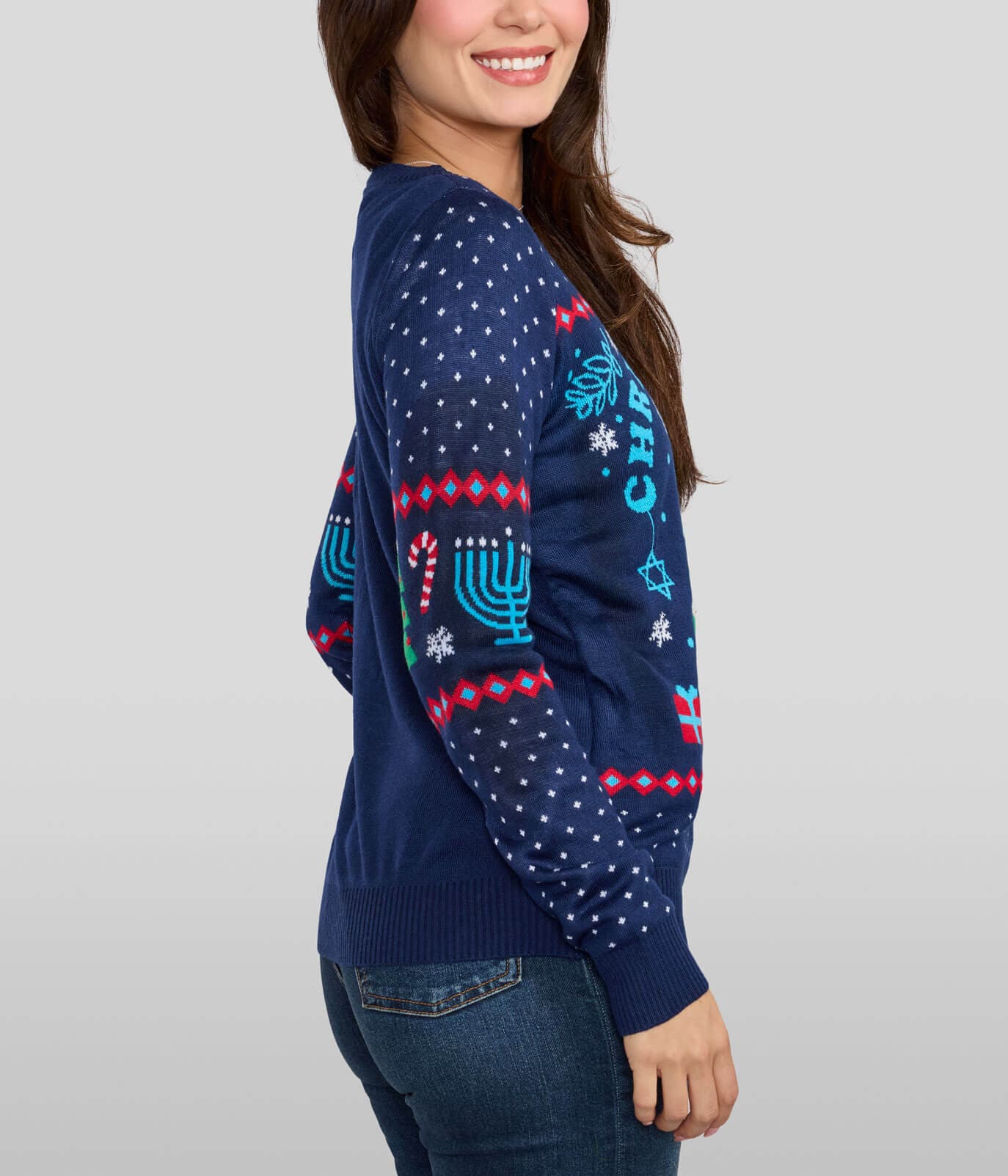Tipsy Elves - Women's Light Up Chrismukkah Sweater by Tipsy Elves (Sizes XS - 5XL) - ModernTribe