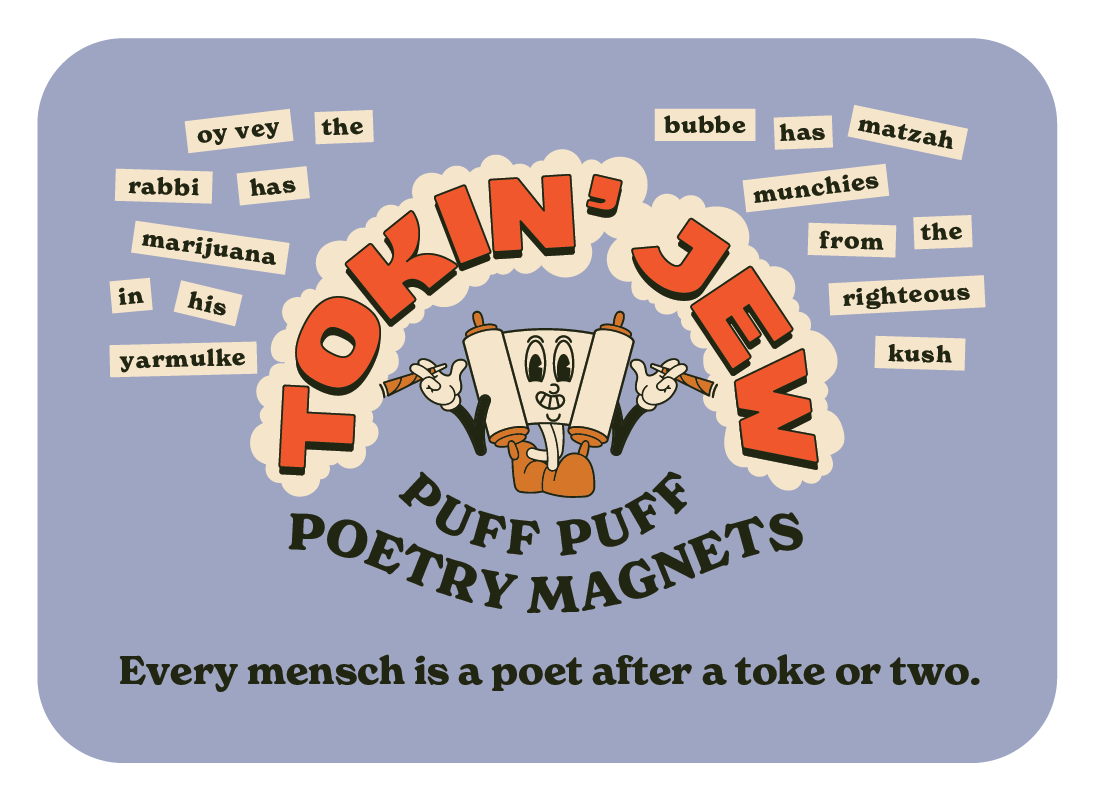 Tokin' Jew Seder Plates Puff Puff Poetry Magnets