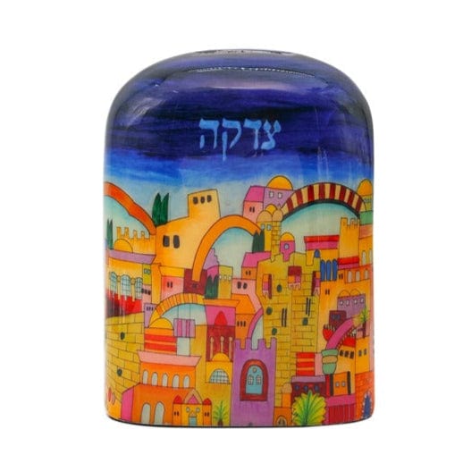 Yair Emanuel - Colorful Jerusalem Tzedakah Box by Yair Emanuel - ModernTribe