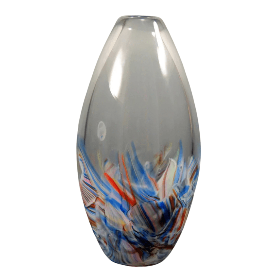 Tapered Bud Smash Glass Vase by Rosetree Glass Studio