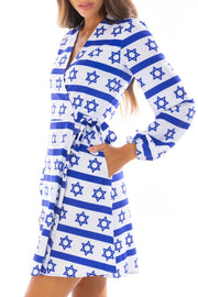 Shinesty Dresses Rock Star of David Wrap Dress