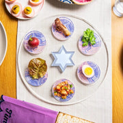 The Nosh Table Seder Plates Lavender Swirl Seder Plate