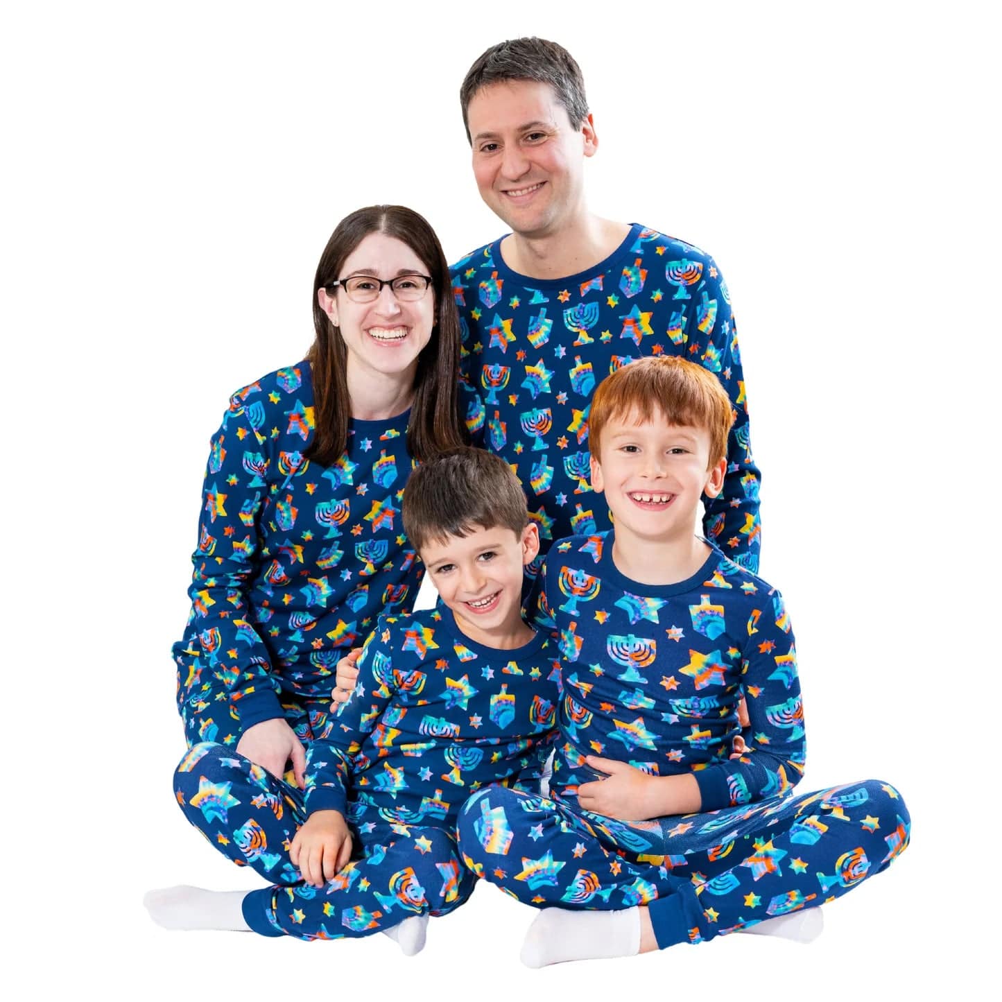 Midrash Manicures Pajamas Tie Dye Hanukkah Pajamas - (Kids Unisex Sizes 2T - 14)