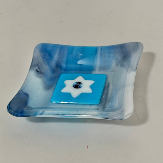 Star of David Glass Trinket Dish by Jacki Cohen