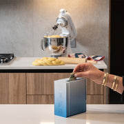 Apeloig Collection Tzedakah Boxes Blue Ombre Tzedakah Box