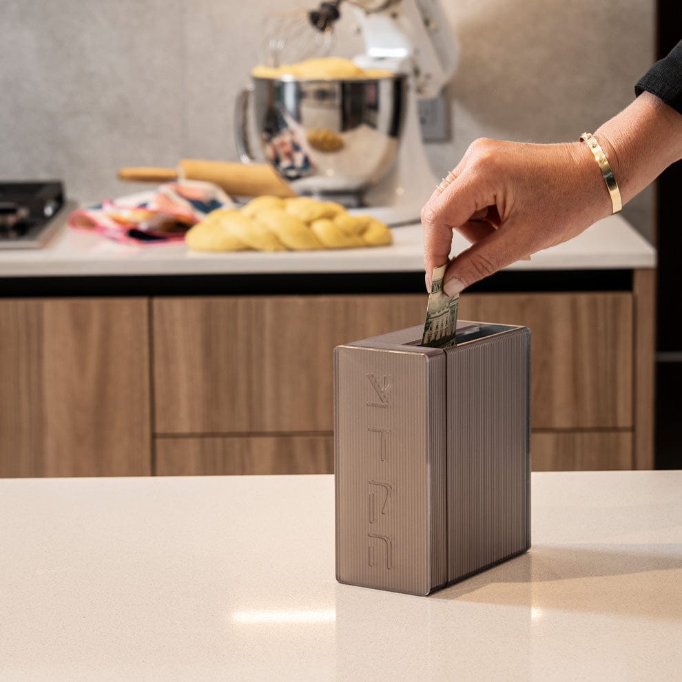 Apeloig Collection Tzedakah Boxes Smoke Tzedakah Box