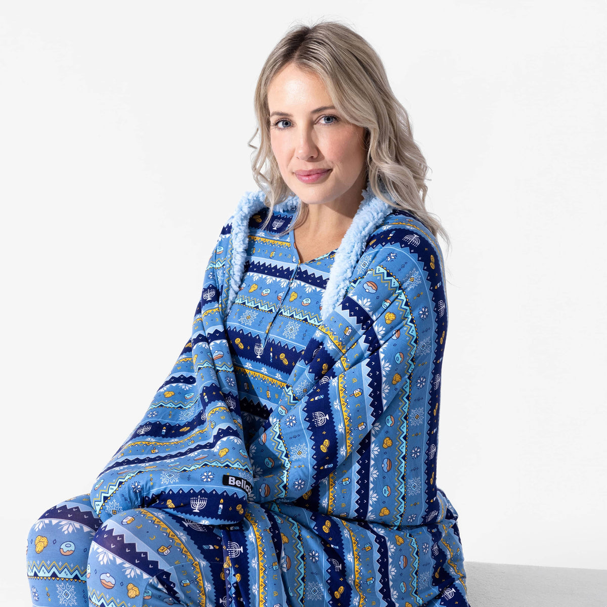 Bellabu Bear Blankets Hanukkah Fair Isle Bamboo Sherpa Blanket by Bellabu Bear