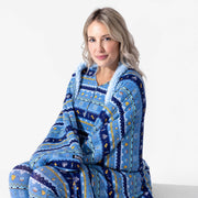 Bellabu Bear Blankets Hanukkah Fair Isle Bamboo Sherpa Blanket by Bellabu Bear