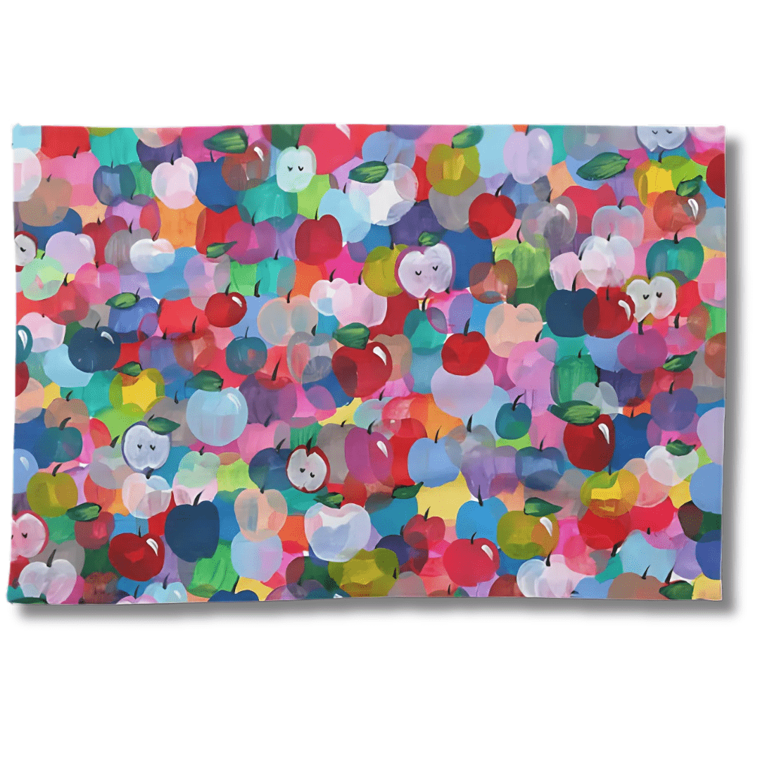 Arielle Zorger Designs Tea Towels Rainbow Apples Tea Towel