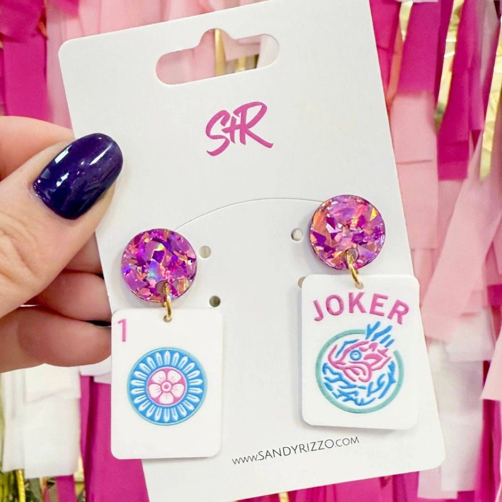 Sandy + Rizzo - Party Mahjong Dangle Earrings - ModernTribe