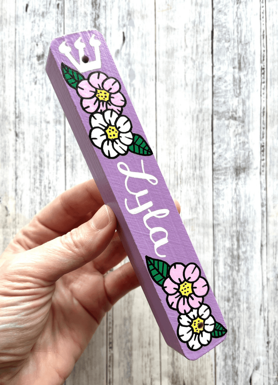 Lea Joelle Handmade - Personalized Flower Mezuzah - Lavender - ModernTribe