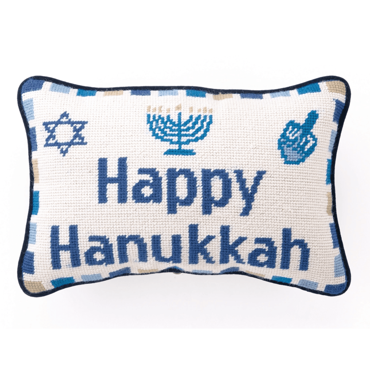 Peking Handicraft - Happy Hanukkah Hook Pillow - ModernTribe