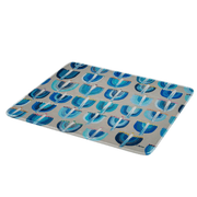 Arielle Zorger Designs Trays Blue Menorahs Glass Drip Tray