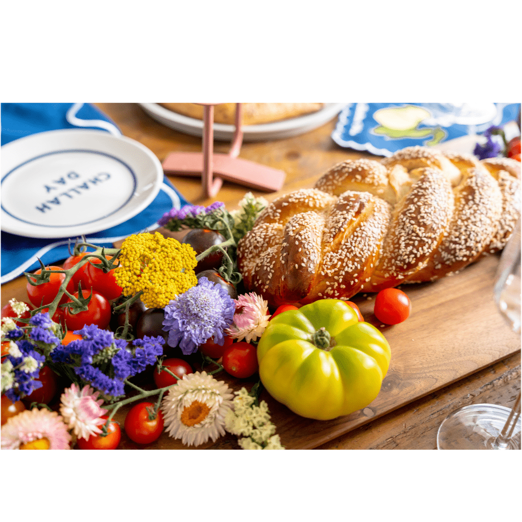 The Nosh Table - Shabbat and Schmear Nosh Porcelain Plates - Set of 4 - ModernTribe