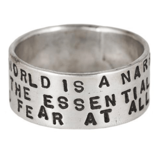 All the World is a Narrow Bridge Sterling Silver Ring by Marla Studio