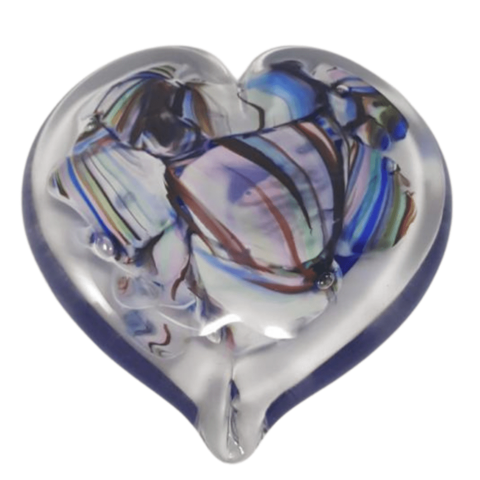 Rosetree Glass Studio Smash Glasses Glass Smash Glass Heart Paperweight by Rosetree Glass Studio