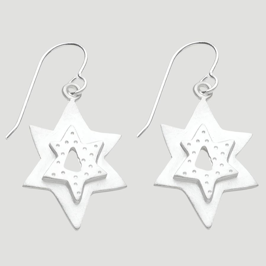 Emily Rosenfeld Earrings Silver Emily Rosenfeld Sterling Silver Star of David Earrings