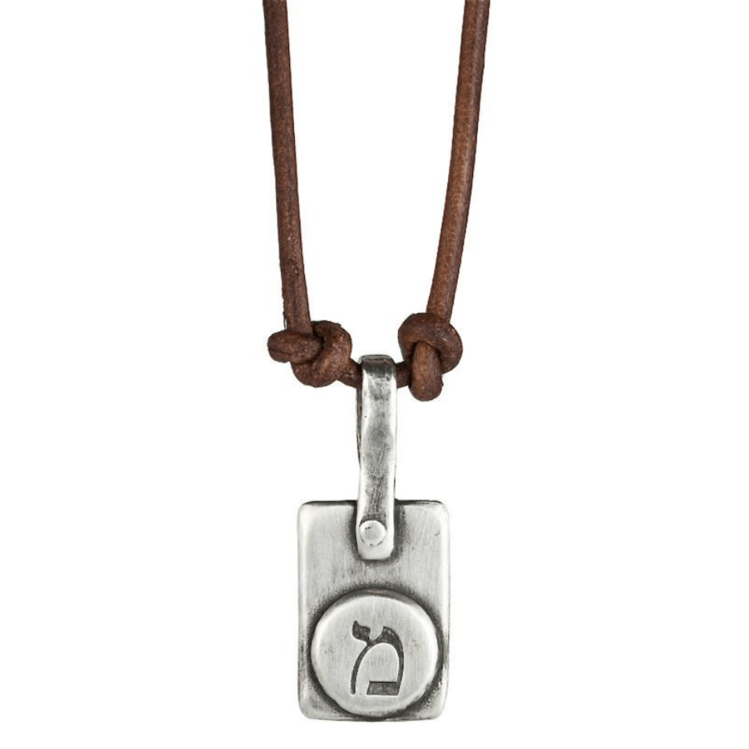 Personalised Mens Leather Initial Necklace