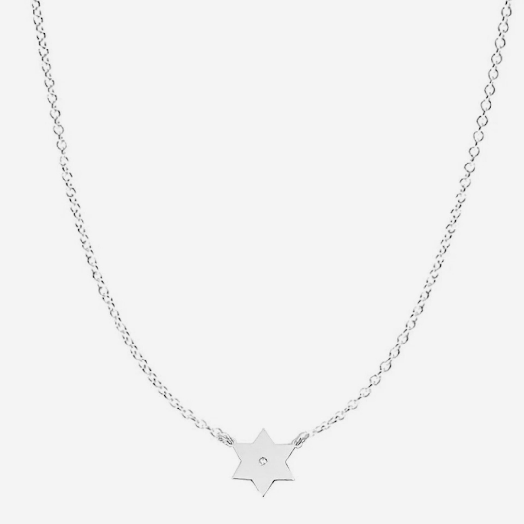 Miriam Merenfeld Jewelry Necklaces Golda Star of David Diamond Necklace - Sterling Silver