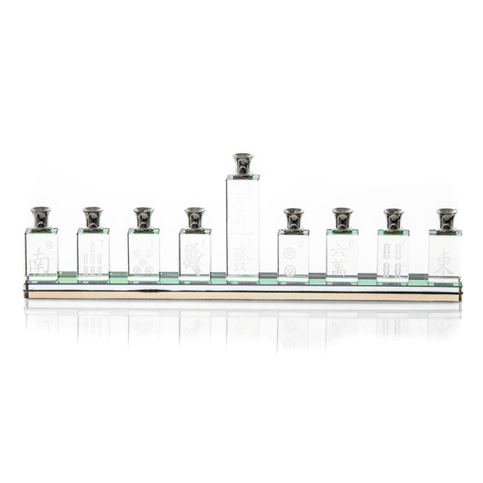 Mah Jongg Crystal Menorah