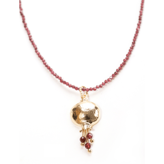 Garnet Pomegranate Necklace by Israel Museum