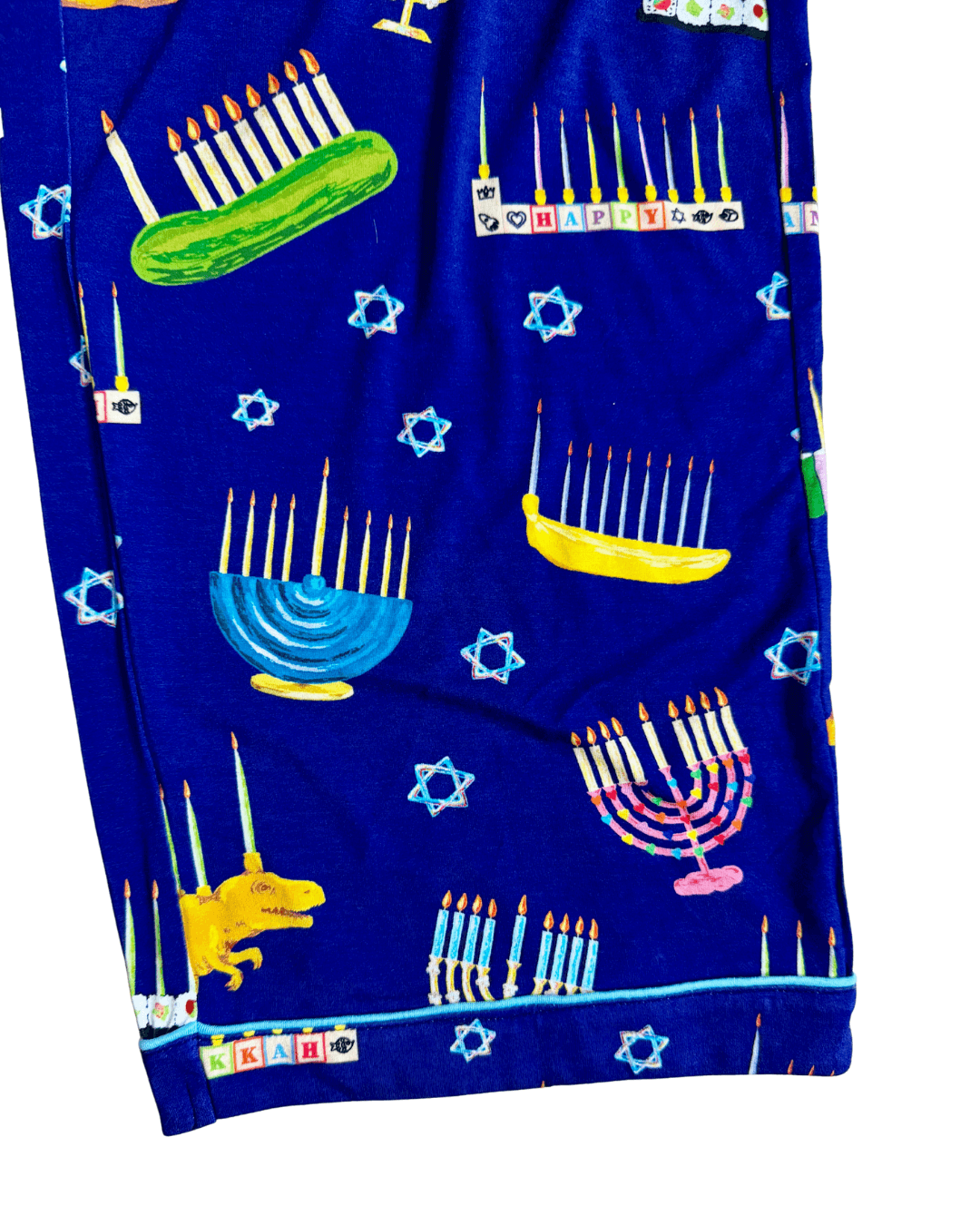 Amy Kritzer Becker - Hanukkah Many Menorahs Bamboo Adult Pajamas - (Unisex Sizes S - 4XL) - ModernTribe