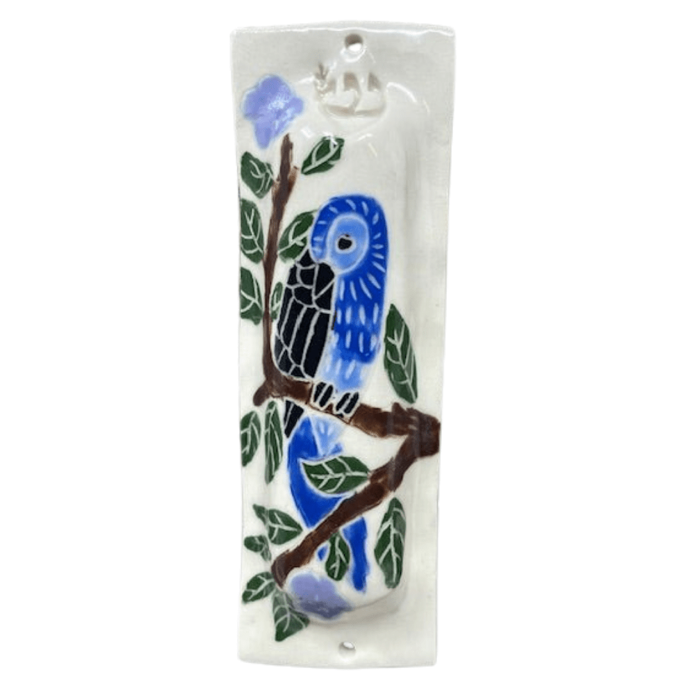 Goodstein Ceramics - Blue Bird Porcelain Mezuzah by Goodstein Ceramics - ModernTribe