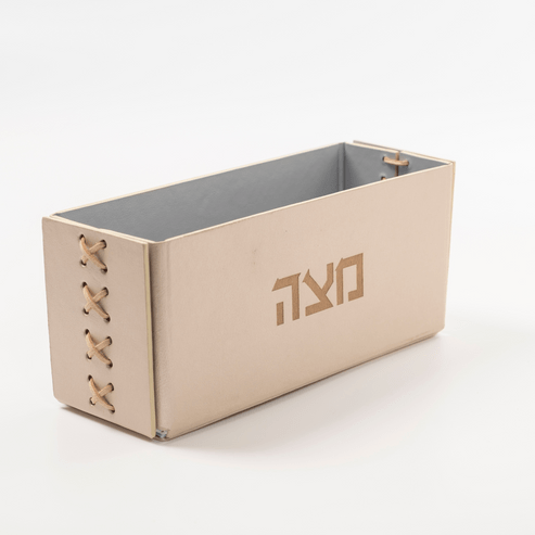 Apeloig Collection - Vegan Leather Matzah Holder - Champagne - ModernTribe