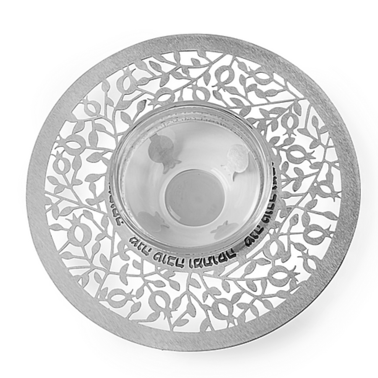 Dorit Judaica - Honey Dish With Pomegranates - Silver - ModernTribe