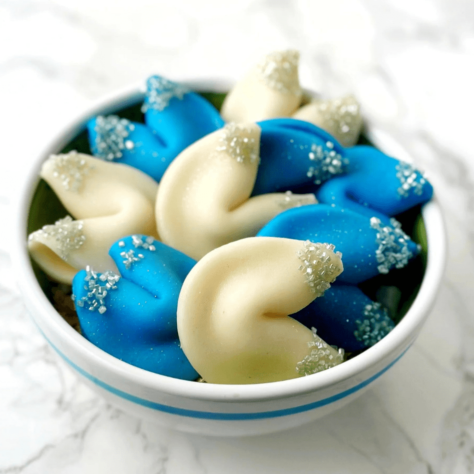 Marzipops - Hanukkah Sparkly Marzipan Fortune Cookies - ModernTribe