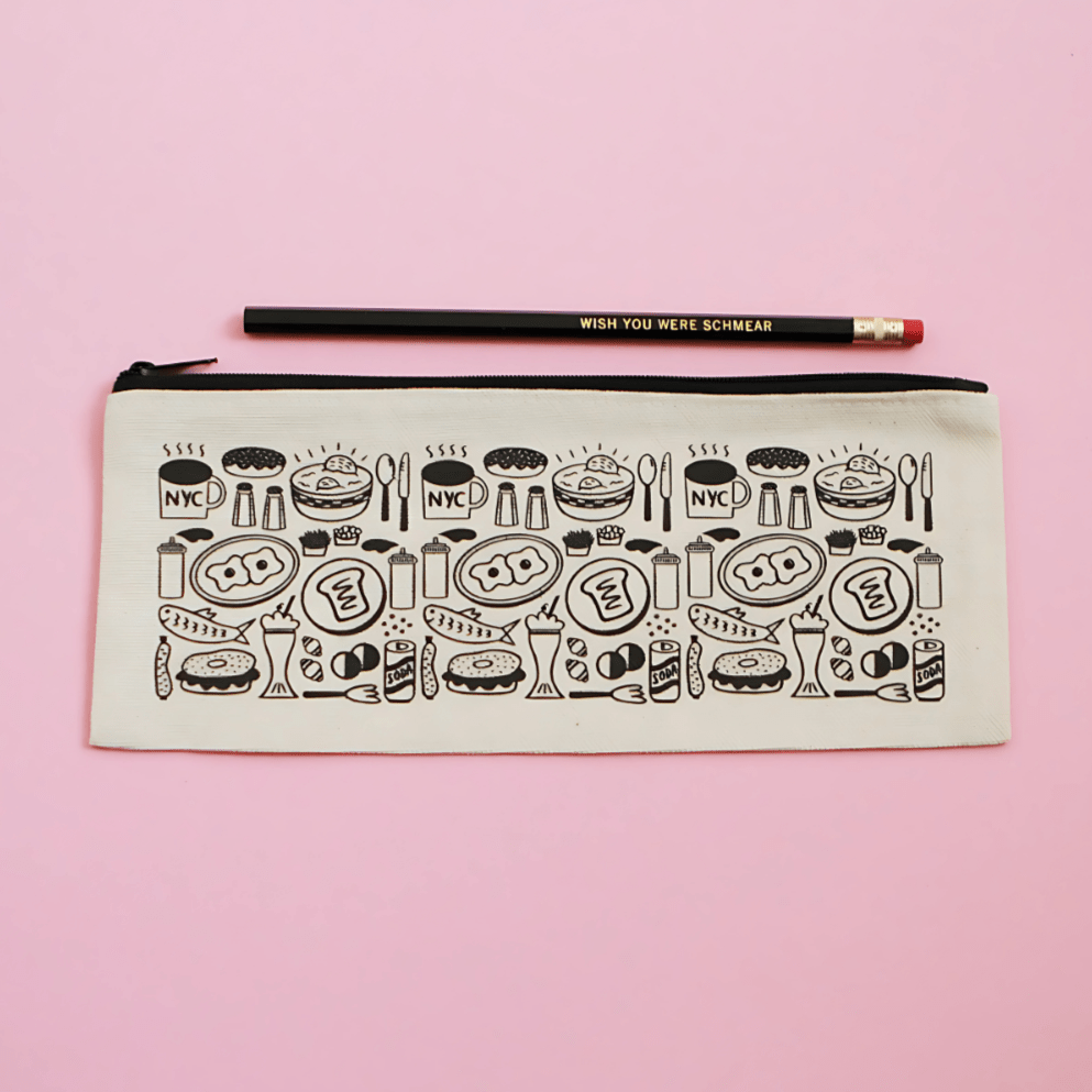 By the By Desk & Office Accessories Wish You Were Schmear Pencil Case and Pencils