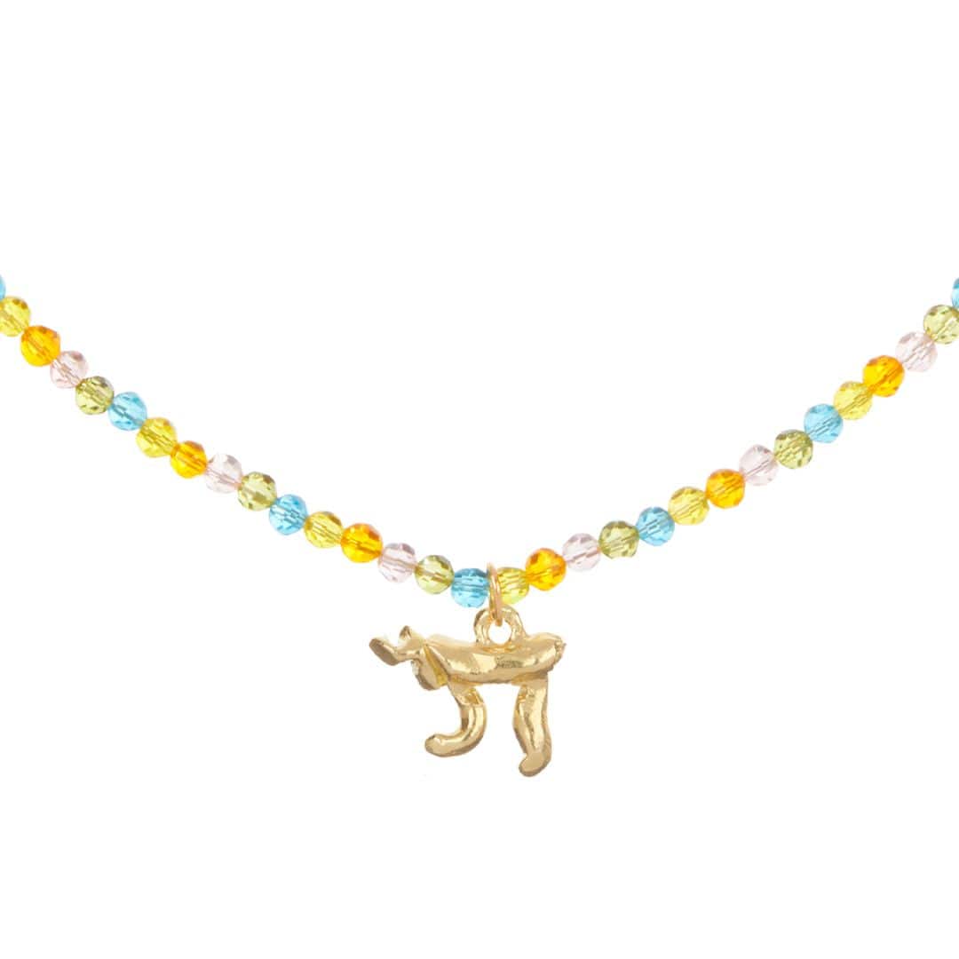 Susan Alexandra - Chai Necklace by Susan Alexandra - Rainbow Crystal - ModernTribe